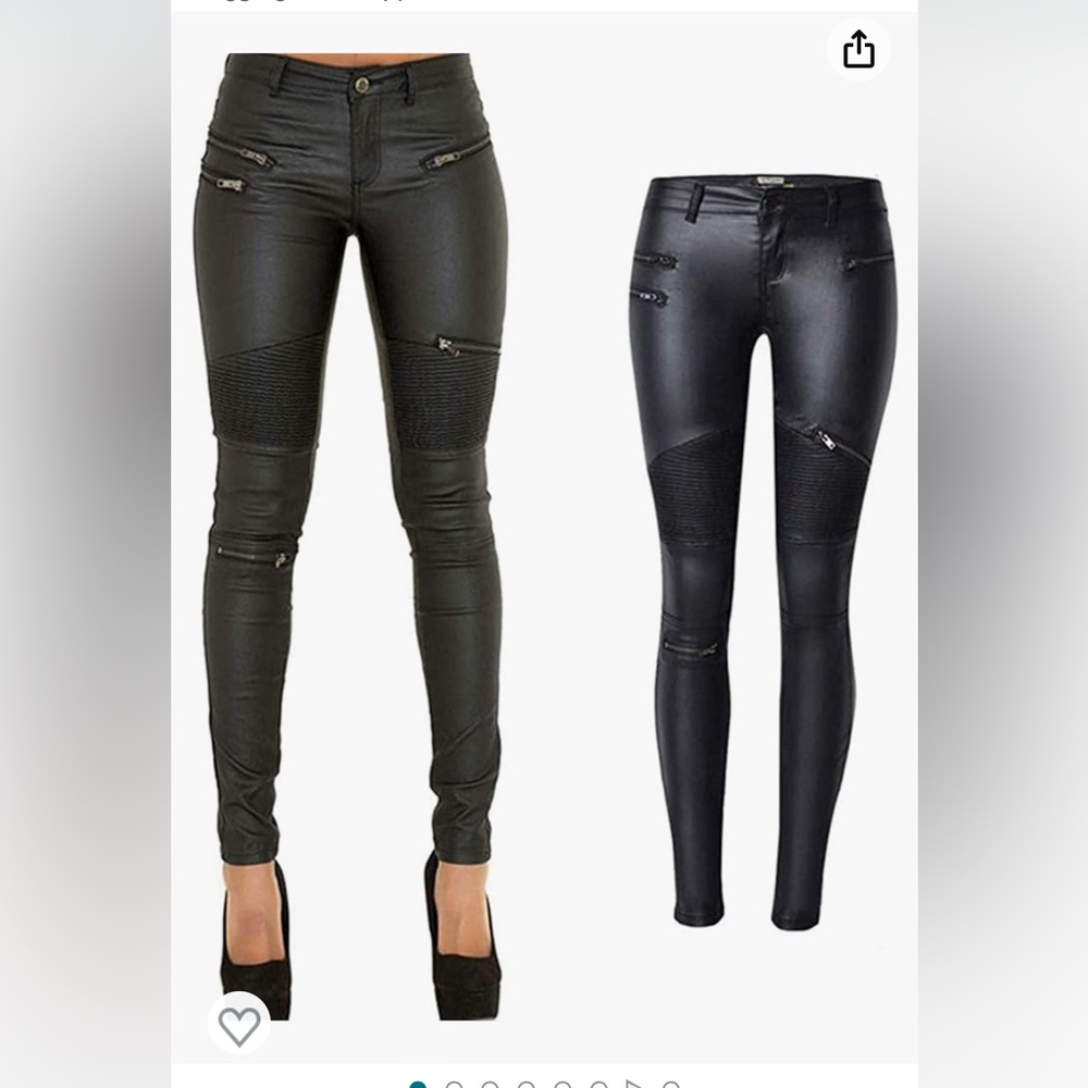 Sexy Tight Black Faux Leather Pants